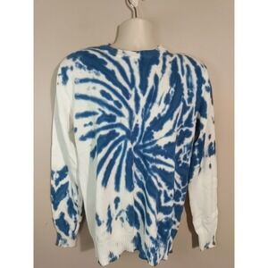 Xray Jeans Men Blue White Tye Dye Knit Long sleeve Pullover Cool Sweater Size M
